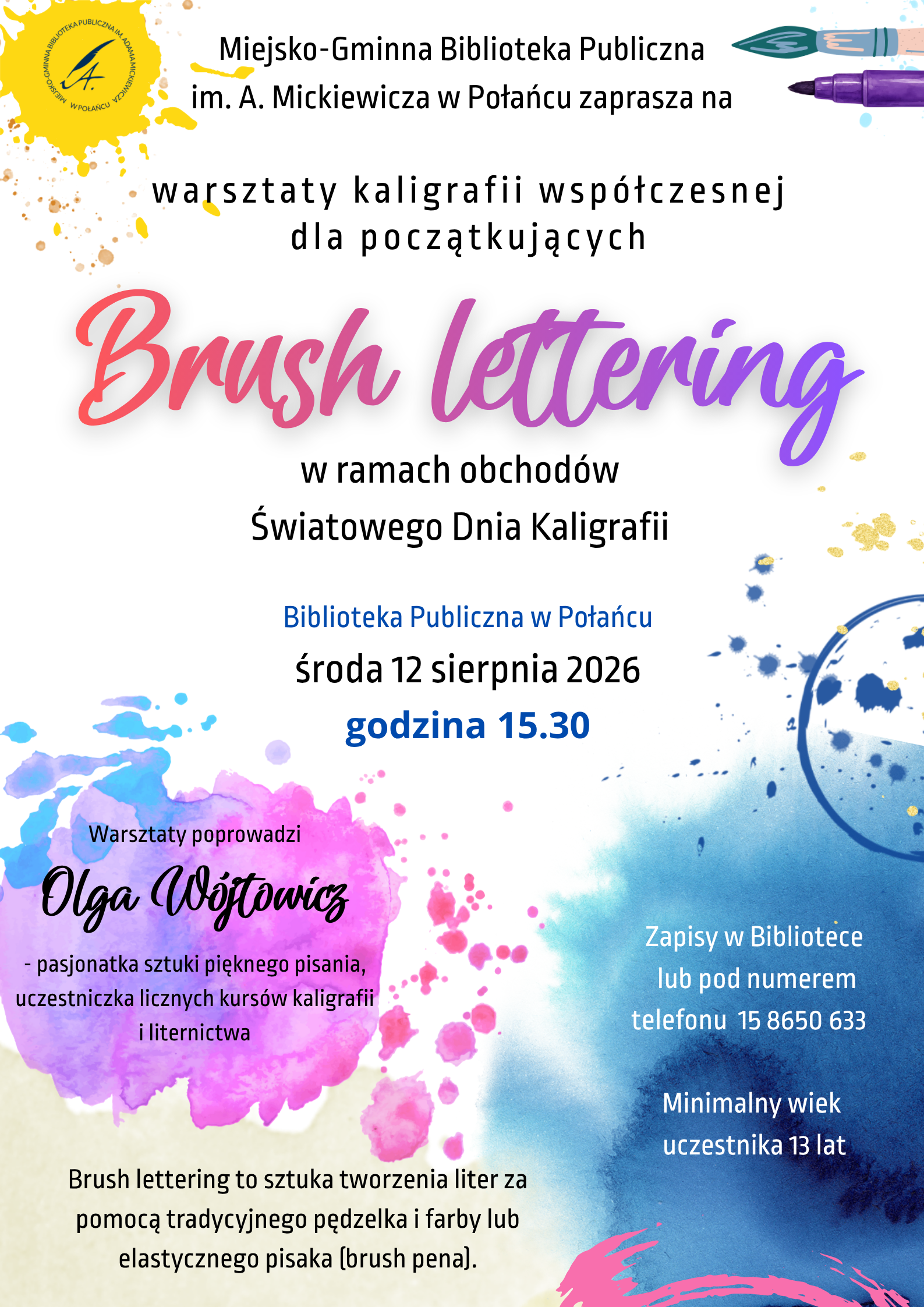 Warsztaty kaligrafii