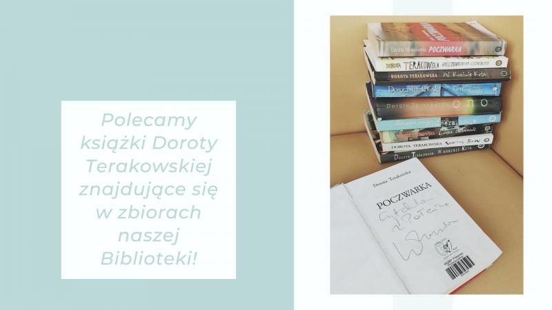Zdjęcie kolorowe, fragment prezentacji Dorota Terakowska w Bibliotece w Połańcu