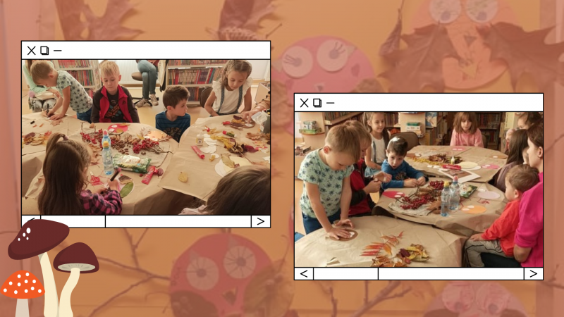 Zdjęcie kolorowe, slajd prezentacji Biblioludki i jesień